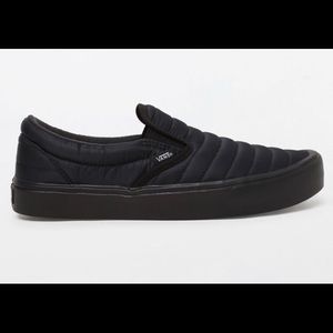 vans quilted slip on lite black